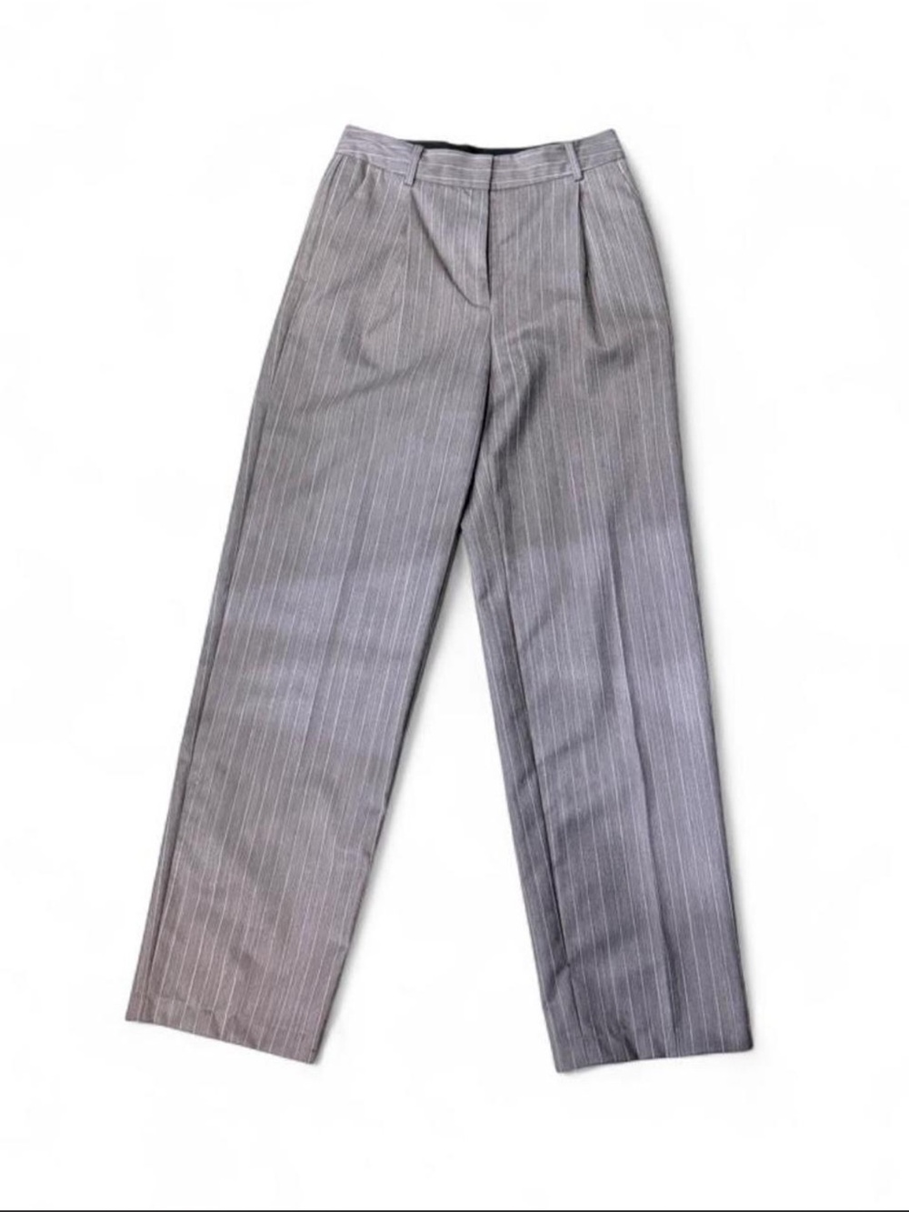 Anine Bing Gray Pinstripe Trousers